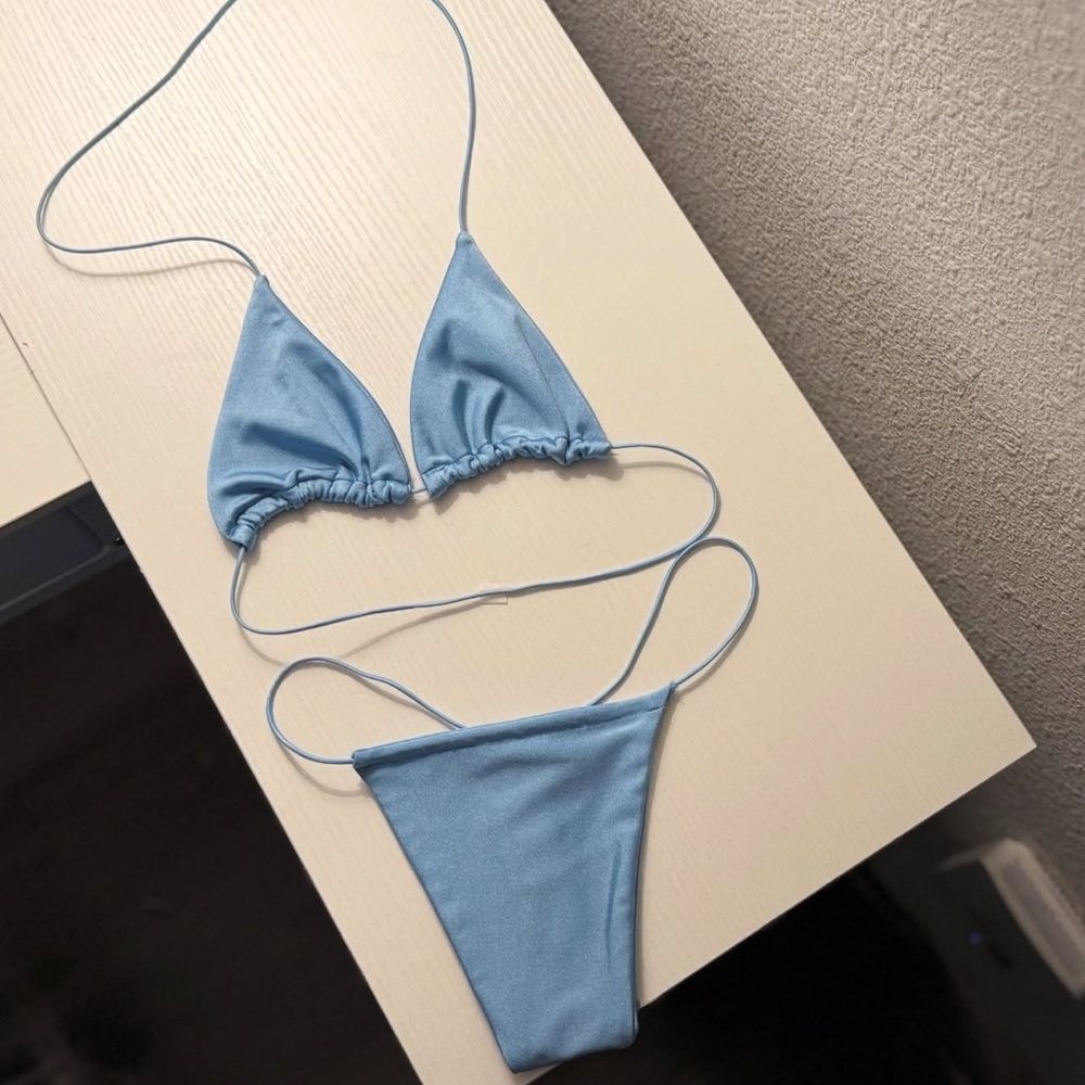 Blue Triangle Bikini Set
